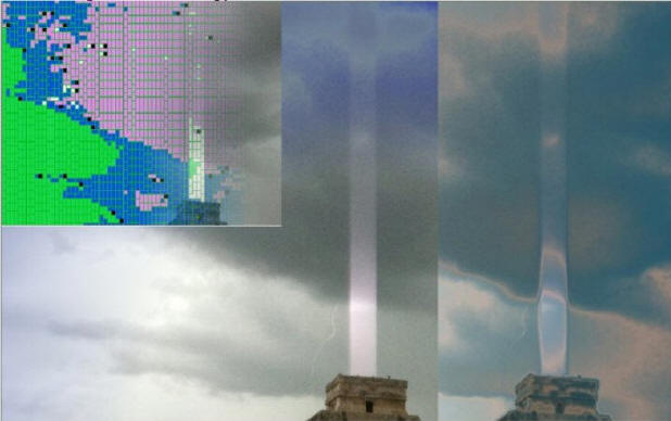 墨西哥玛雅金字塔射出神秘光束(有图有真相) 墨西哥玛雅金字塔射出神秘光束(有图有真相)